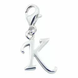 Goedkoop bedeltje in zilver de letter K