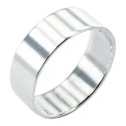 breed ring in zilver