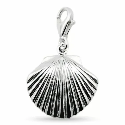 mossel bedeltje in zilver