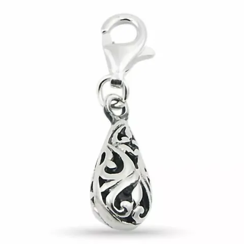 Abstract bedeltje in zilver