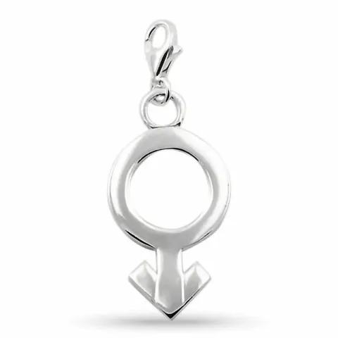 mannenteken bedeltje in zilver