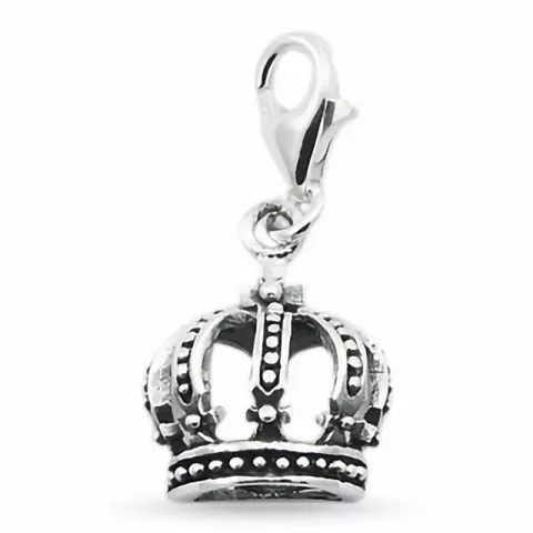Elegant kroon bedeltje in zilver 