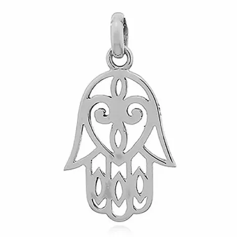 Hamsa hand hanger in zilver