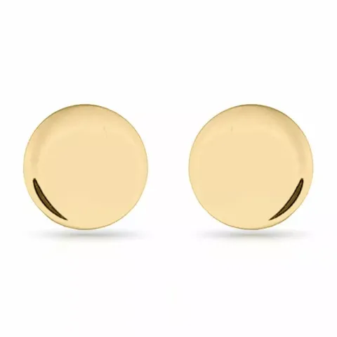 5 mm rond oorsteker in verguld sterlingzilver