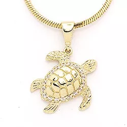schildpad hanger in 14 karaat goud