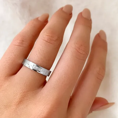 elegant ring in gerodineerd zilver