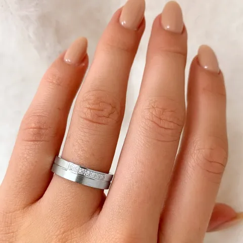 elegant ring in gerodineerd zilver