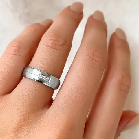 elegant ring in gerodineerd zilver