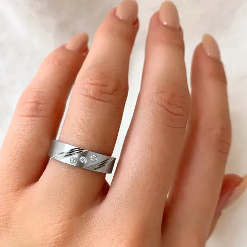 elegant ring in gerodineerd zilver