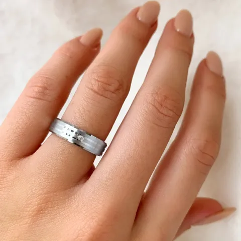 elegant ring in gerodineerd zilver