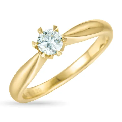 zirkoon solitaire ring in 9 karaat goud