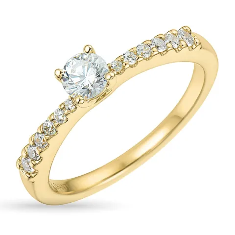 zirkoon ring in 9 karaat goud