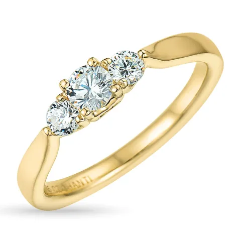 zirkoon ring in 9 karaat goud