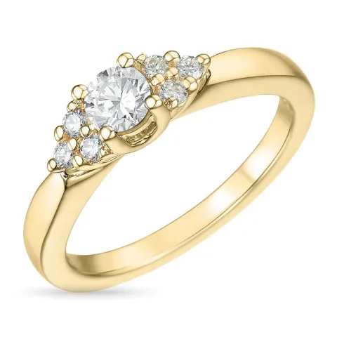 zirkoon ring in 9 karaat goud