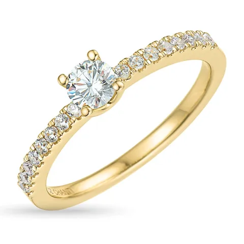 zirkoon ring in 9 karaat goud