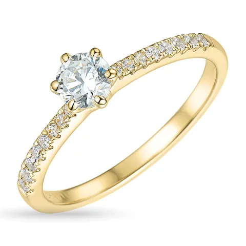 zirkoon ring in 9 karaat goud