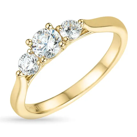 zirkoon ring in 9 karaat goud