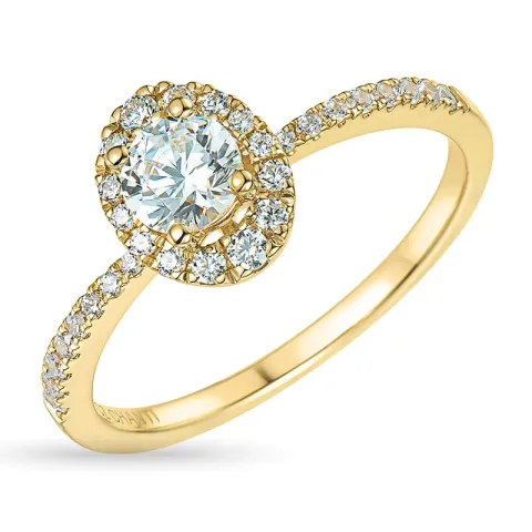 zirkoon ring in 9 karaat goud