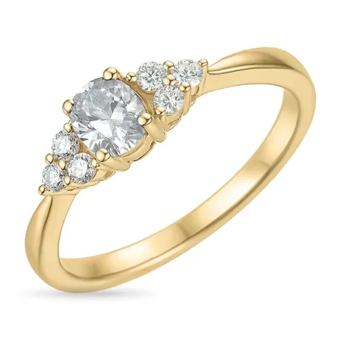 zirkoon ring in 9 karaat goud
