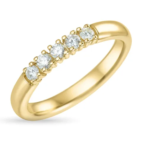 zirkoon ring in 9 karaat goud