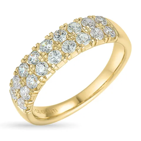 zirkoon gouden ring in 9 karaat goud