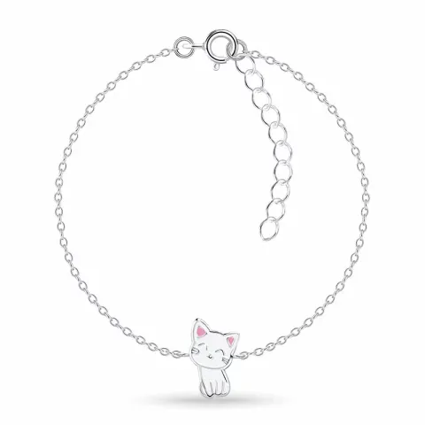 kat kinder armband in zilver met hanger in zilver