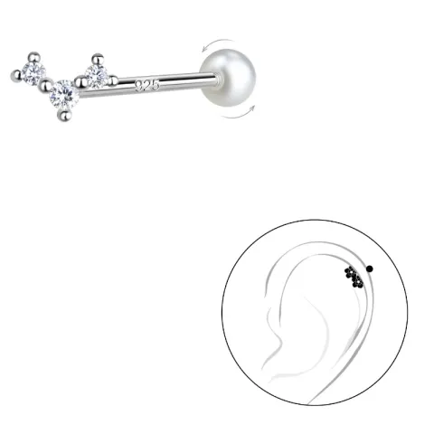 zirkoon helix piercing in zilver