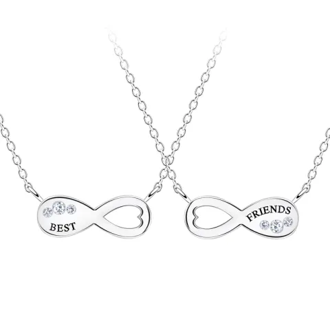 Best friends infinity set met 2 ketting in zilver - Little Ones
