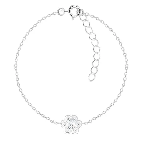 poot witte kinder armband in zilver - Little Ones