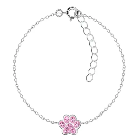 poot pink kinder armband in zilver - Little Ones