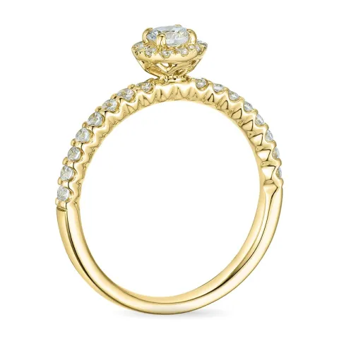 zirkoon gouden ring in 9 karaat goud