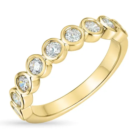 zirkoon gouden ring in 9 karaat goud