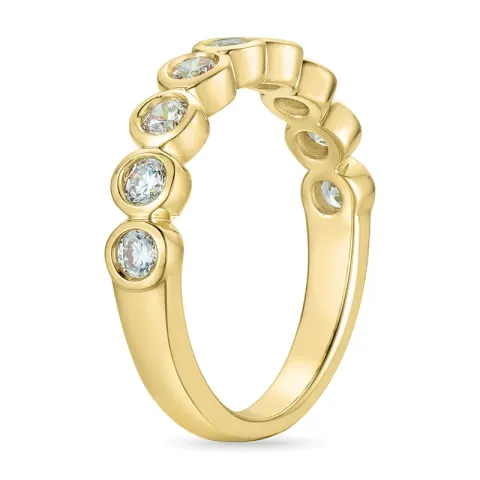 zirkoon gouden ring in 9 karaat goud