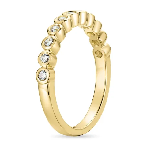 zirkoon gouden ring in 9 karaat goud