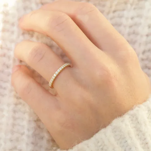 zirkoon ring in 9 karaat goud