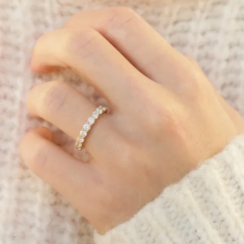 zirkoon ring in 9 karaat goud