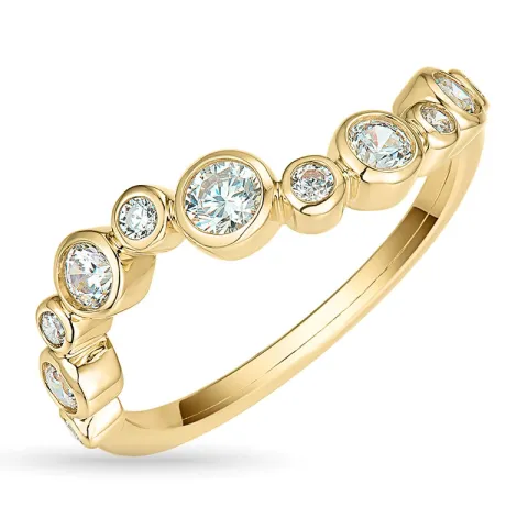 zirkoon gouden ring in 9 karaat goud