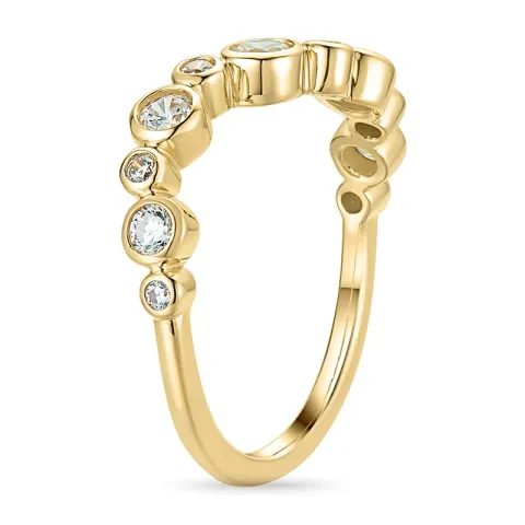zirkoon gouden ring in 9 karaat goud