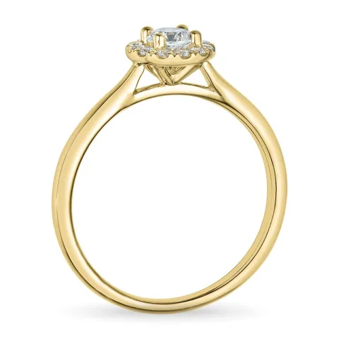 zirkoon ring in 9 karaat goud