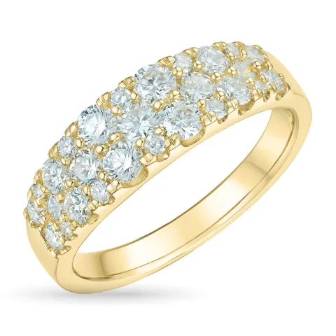 zirkoon gouden ring in 9 karaat goud