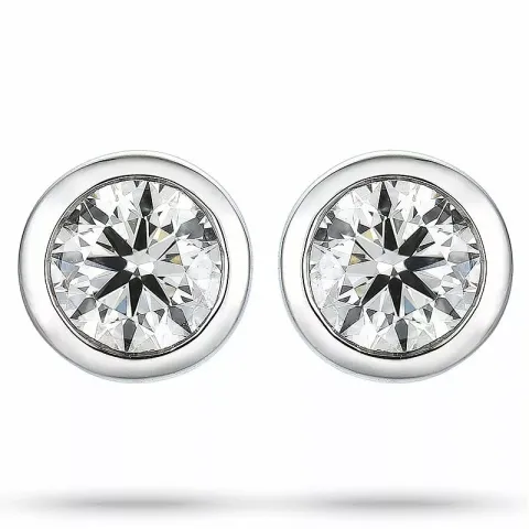 2 x 0,25 ct solitaire oorbel in 14 karaat goud met diamant 