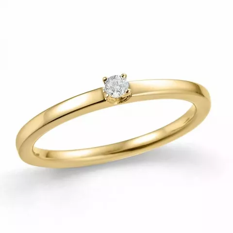 testsieraad diamant gouden ring in 14 karaat goud 0,057 ct