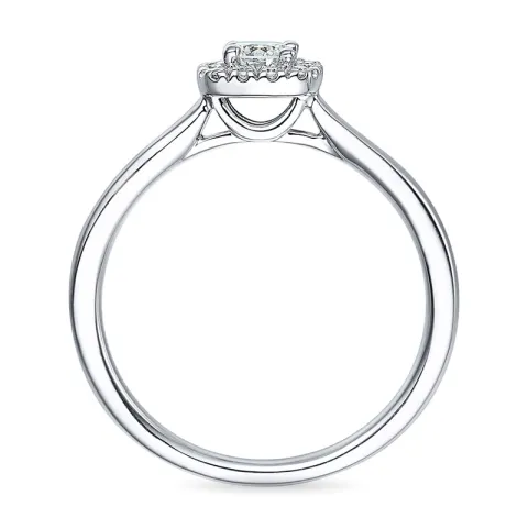Diamant witgoud ring in 14 karaat witgoud 0,2 ct 0,072 ct