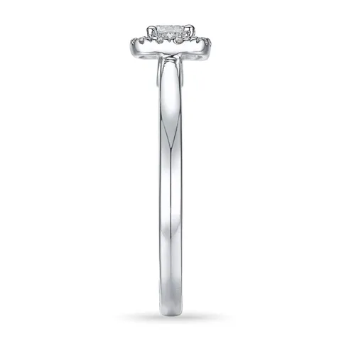 Diamant witgoud ring in 14 karaat witgoud 0,2 ct 0,072 ct