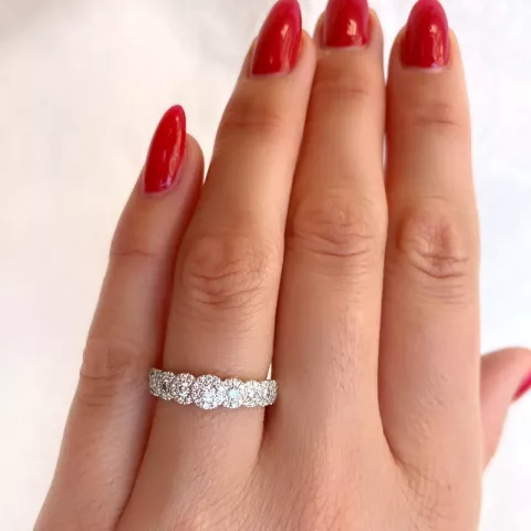 diamant ring in 14 karaat witgoud 0,56 ct