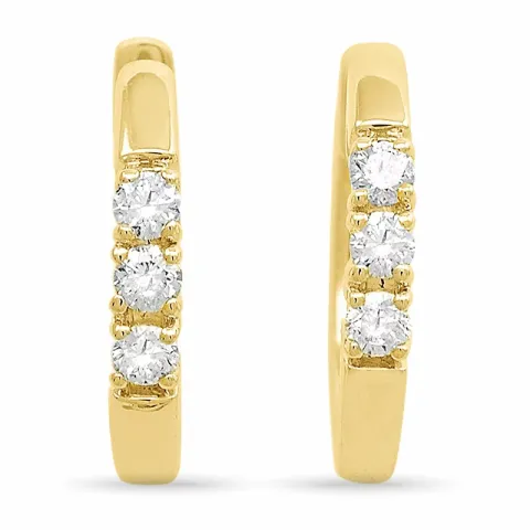 14 mm diamant creool in 14 karaat goud met diamanten