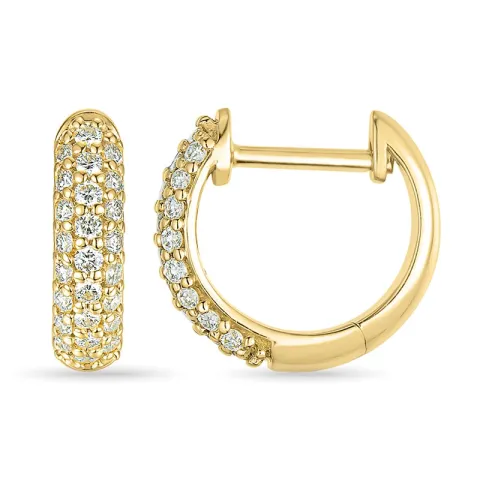 diamant creool in 14 karaat goud met diamant