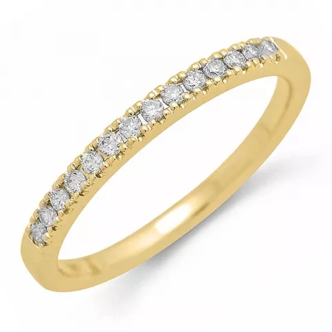 smal diamant mémoire ring in 14 karaat goud 0,154 ct
