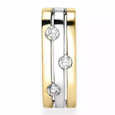 diamanten hanger in 14 caraat goud-en witgoud 0,10 ct