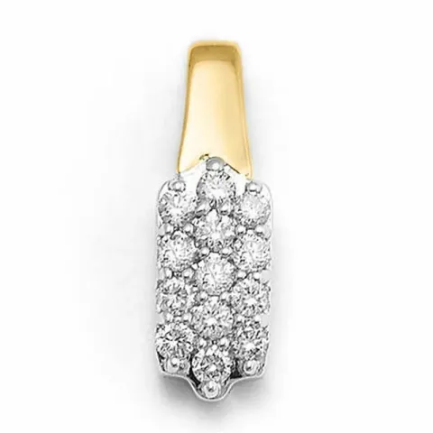 diamanten hanger in 14 caraat goud-en witgoud 0,17 ct